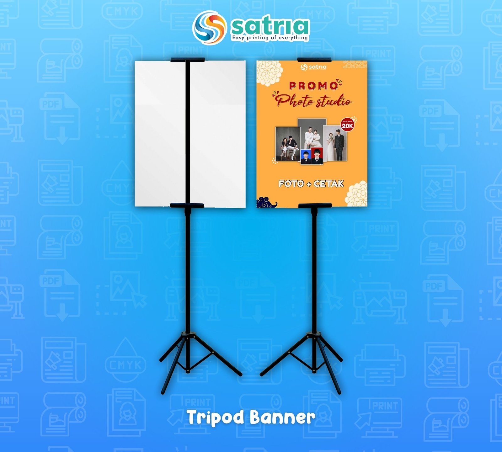 CETAK TRIPOD BANNER